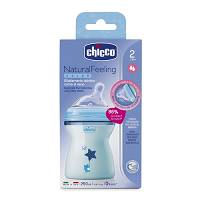 CH BIB NAT-FEEL 2M+ BOY 250ML