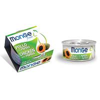 MONGE FRUITS POLLO C/PAPAYA80G